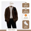 Áo Cardigan Len Nam Basic Màu Nâu – Daily Shop