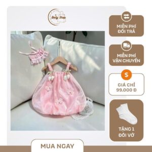 Váy Tơ Tulip Cho Bé Gái Siêu Xinh